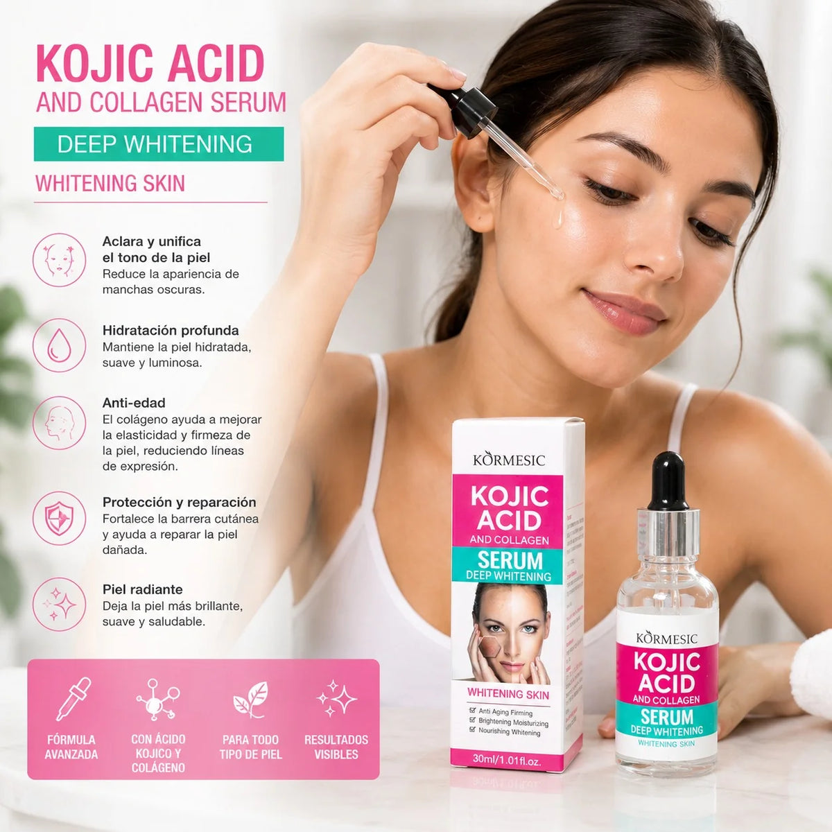 🧴Promoción 2 por 1 - Serum Facial Aclarante KOJIC🧪 x 2 UNIDADES💧🌟