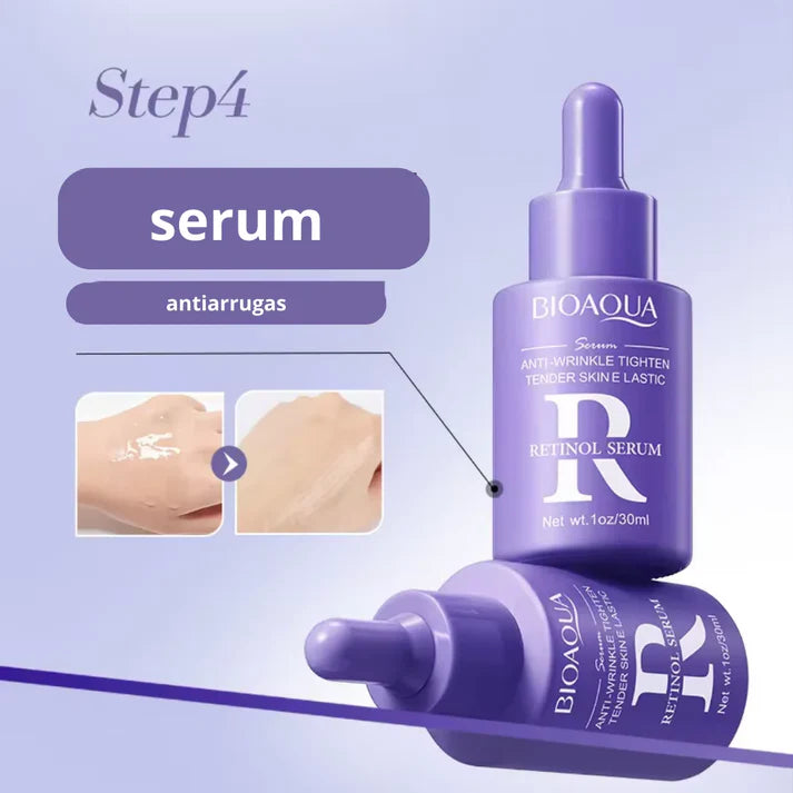 Kit Retinol Bioaqua💜®️- Renovación Celular - Caja De Lujo x6 Productos