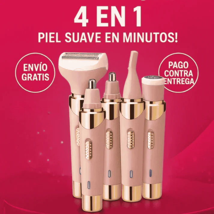 Máquina depiladora 4 en 1 - PielSuave Pro™ - SIN DOLOR, SIN CLÍNICA Y SIN GASTOS.