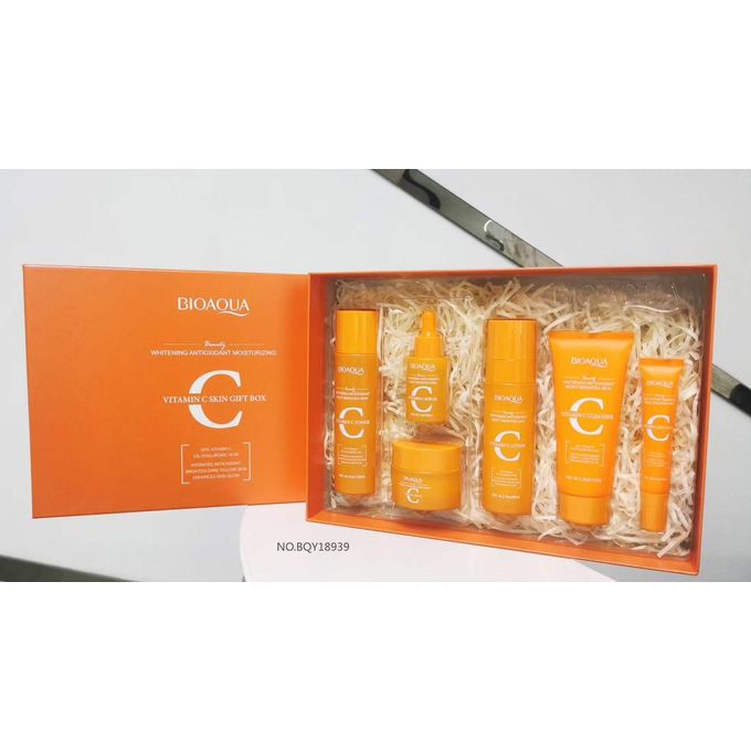 New Kit Vitamina C Bioaqua ®️🍊- Aclarante Reafirmante - Caja De Lujo x6 Productos - Cuidado Facial - SkinCare