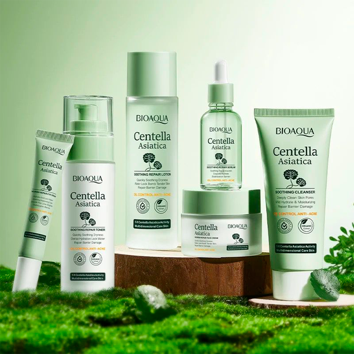 Kit Centella Bioaqua🍀 – Antiinflamatorias Antioxidantes Cicatrizantes - Caja De Lujo x6 Productos – Cuidado Facial – SkinCare