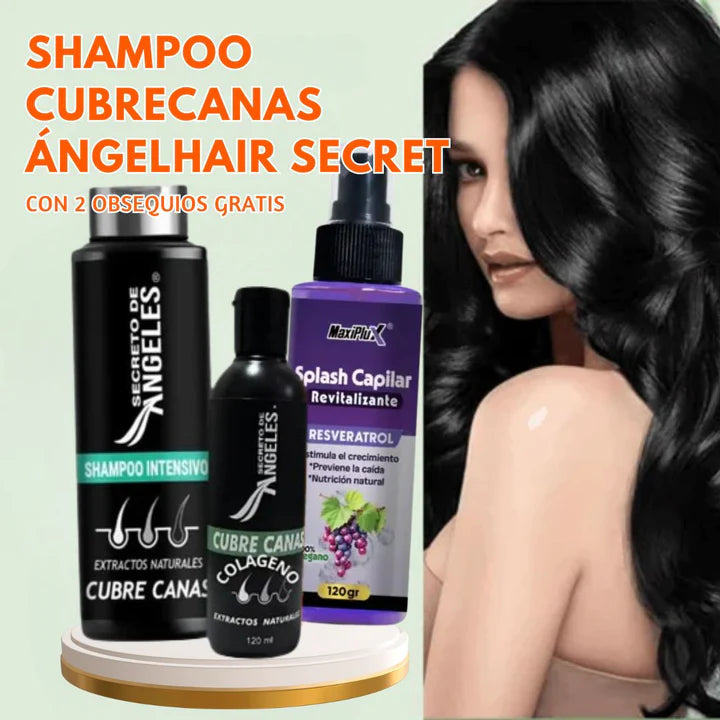 Kit Cubre-Canas Secreto de Angeles🪽 – Color, Fuerza y Revitalización Capilar 3-en-1🌿✨