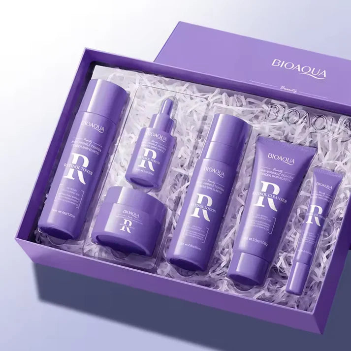 Kit Retinol Bioaqua💜®️- Renovación Celular - Caja De Lujo x6 Productos