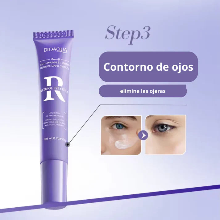 Kit Retinol Bioaqua💜®️- Renovación Celular - Caja De Lujo x6 Productos