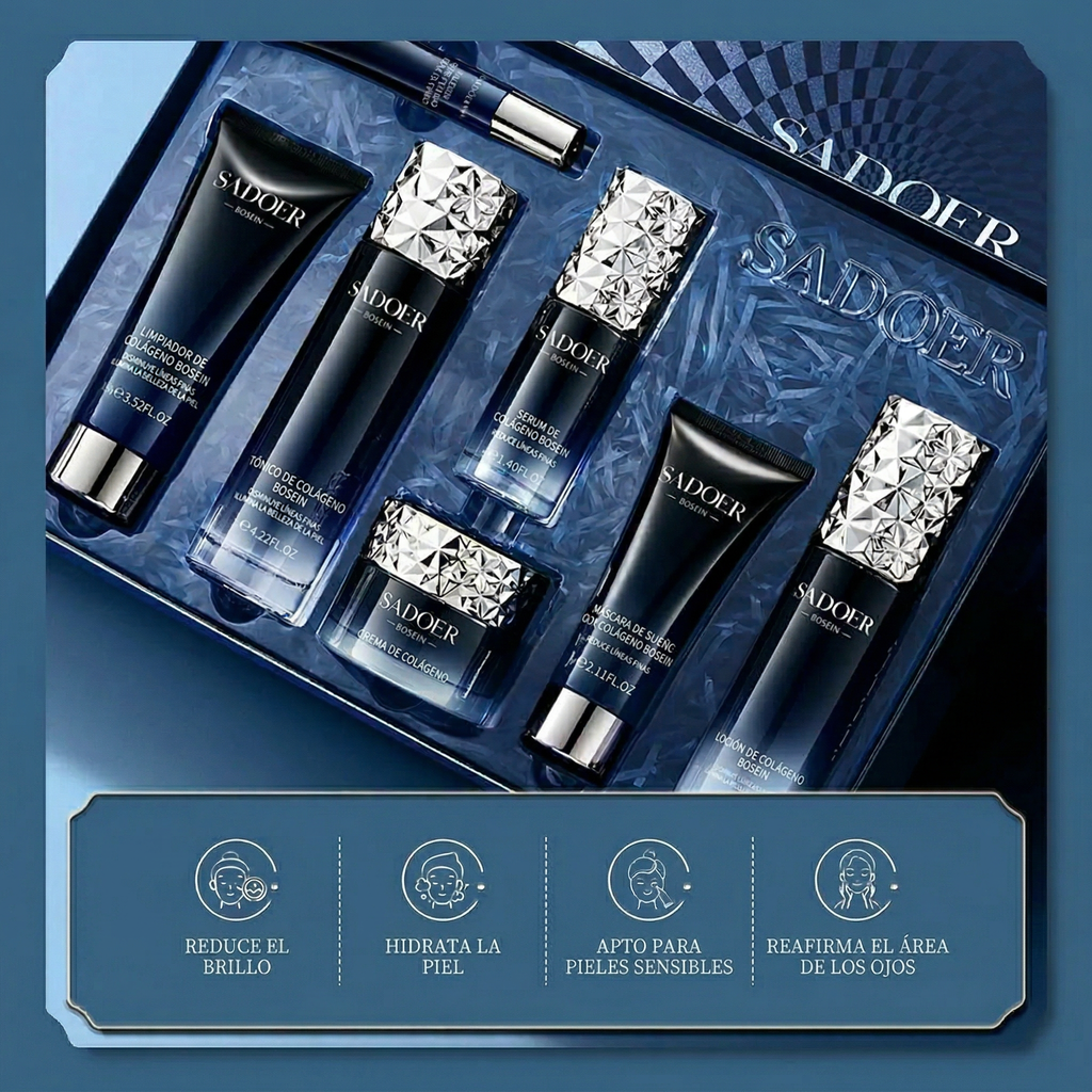 Kit Luxury Sadoer®️💎-Caja De Lujo x7 Productos🖤💙