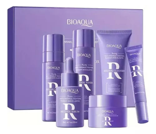 Kit Retinol Bioaqua💜®️- Renovación Celular - Caja De Lujo x6 Productos