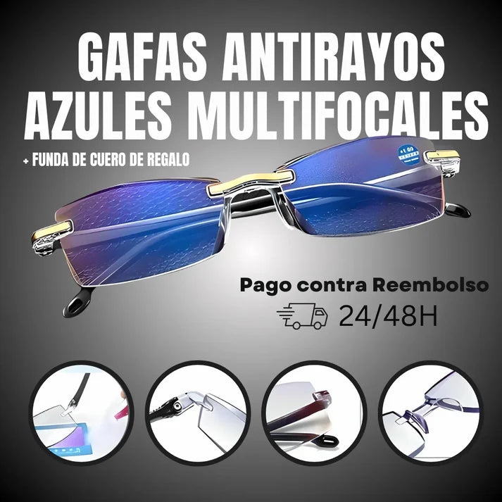 Pack de Gafas Antirayos Azules Multifocales Zoom + ESTUCHE Y PAÑO DE MICROFIBRA🎁