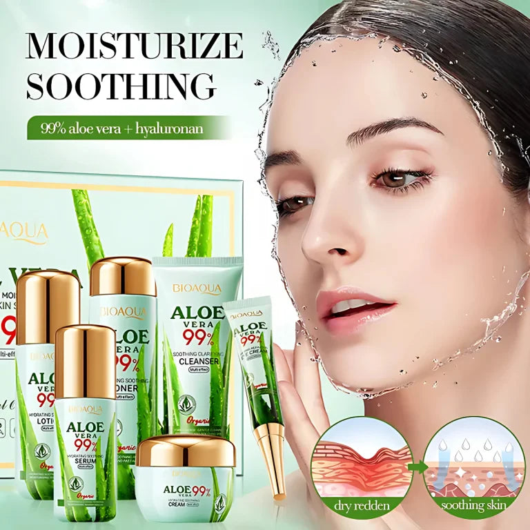 Kit 99% Aloe VERA Bioaqua ®️🪴- Caja De Lujo x6 Productos -  Hidratante, Cicatrizante y Regeneradora