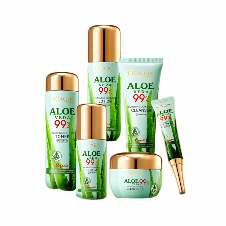 Kit 99% Aloe VERA Bioaqua ®️🪴- Caja De Lujo x6 Productos -  Hidratante, Cicatrizante y Regeneradora