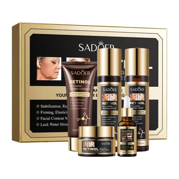 Kit Retinol Sadoer®️🪄- Renovación Celular - Caja De Lujo x5 Productos