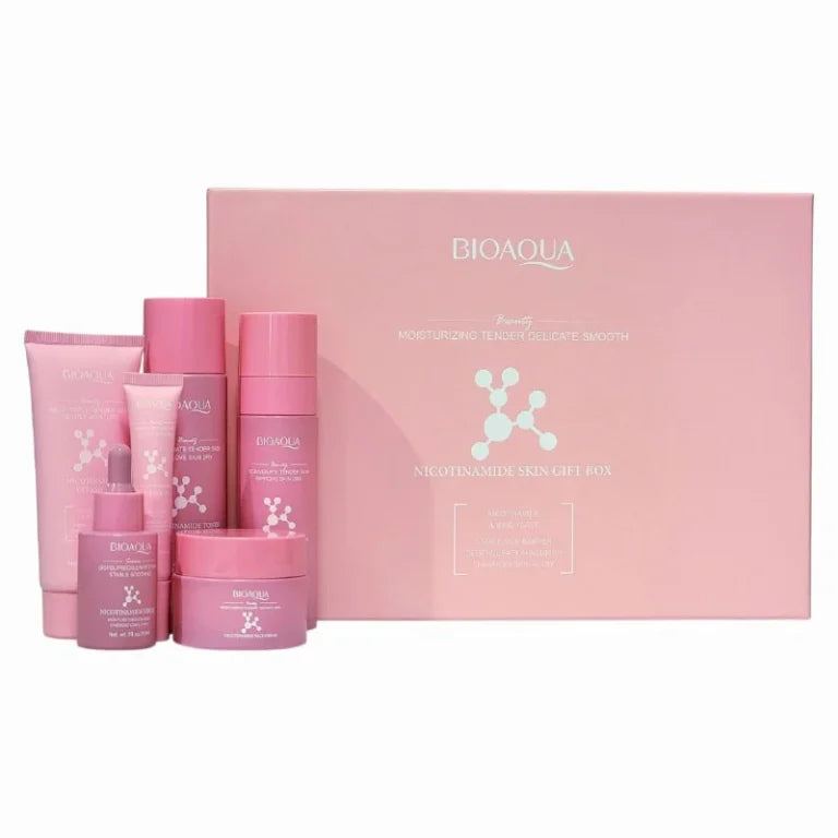 Kit Nicotinamida🧬- Aclarante Reparador - Caja De Lujo Bioaqua x6 Productos – Cuidado Facial – SkinCare