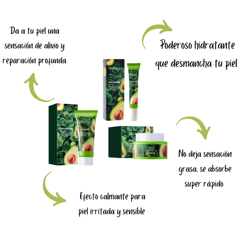 Kit Aguacate Bioaqua🥑- Caja De Lujo x6 Productos - Piel Radiante Todos los Días 🥑✨