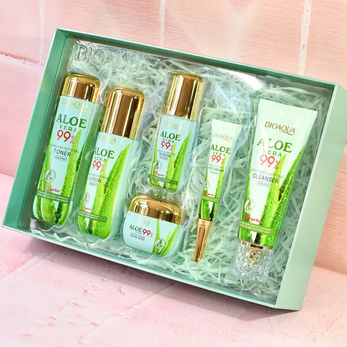 Kit 99% Aloe VERA Bioaqua ®️🪴- Caja De Lujo x6 Productos -  Hidratante, Cicatrizante y Regeneradora