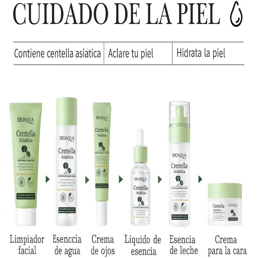 Kit Centella Bioaqua🍀 – Antiinflamatorias Antioxidantes Cicatrizantes - Caja De Lujo x6 Productos – Cuidado Facial – SkinCare