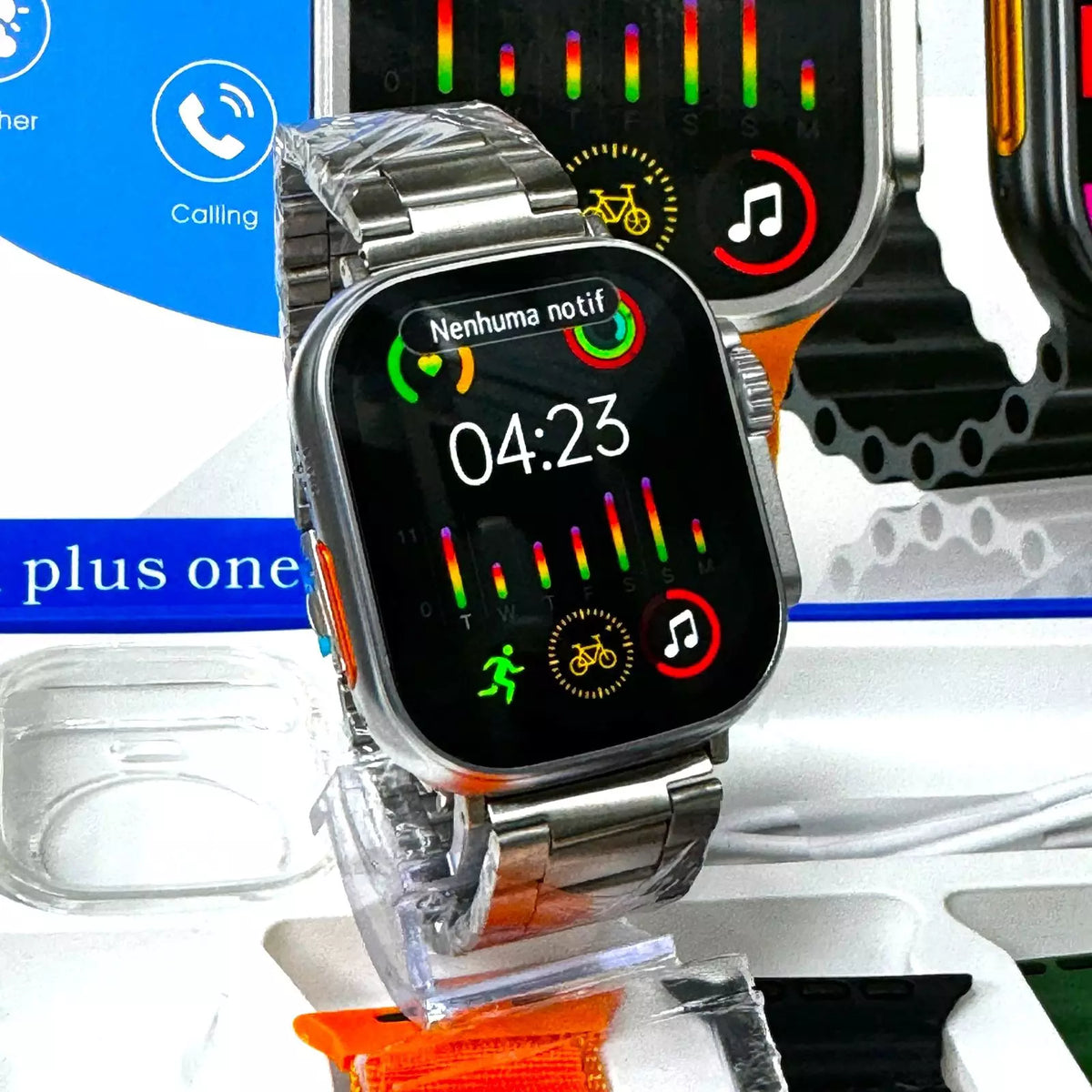 🏆 Smartwatch T24 Champion Edition + 7 Pulseras – Reloj Inteligente con Llamadas Bluetooth